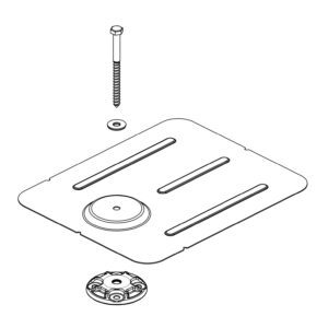 Parts of shower drain flange and cover.