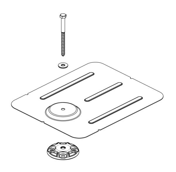 Parts of shower drain flange and cover.