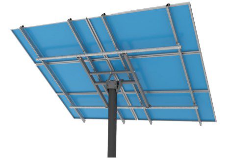 Solar panel from an underside view.