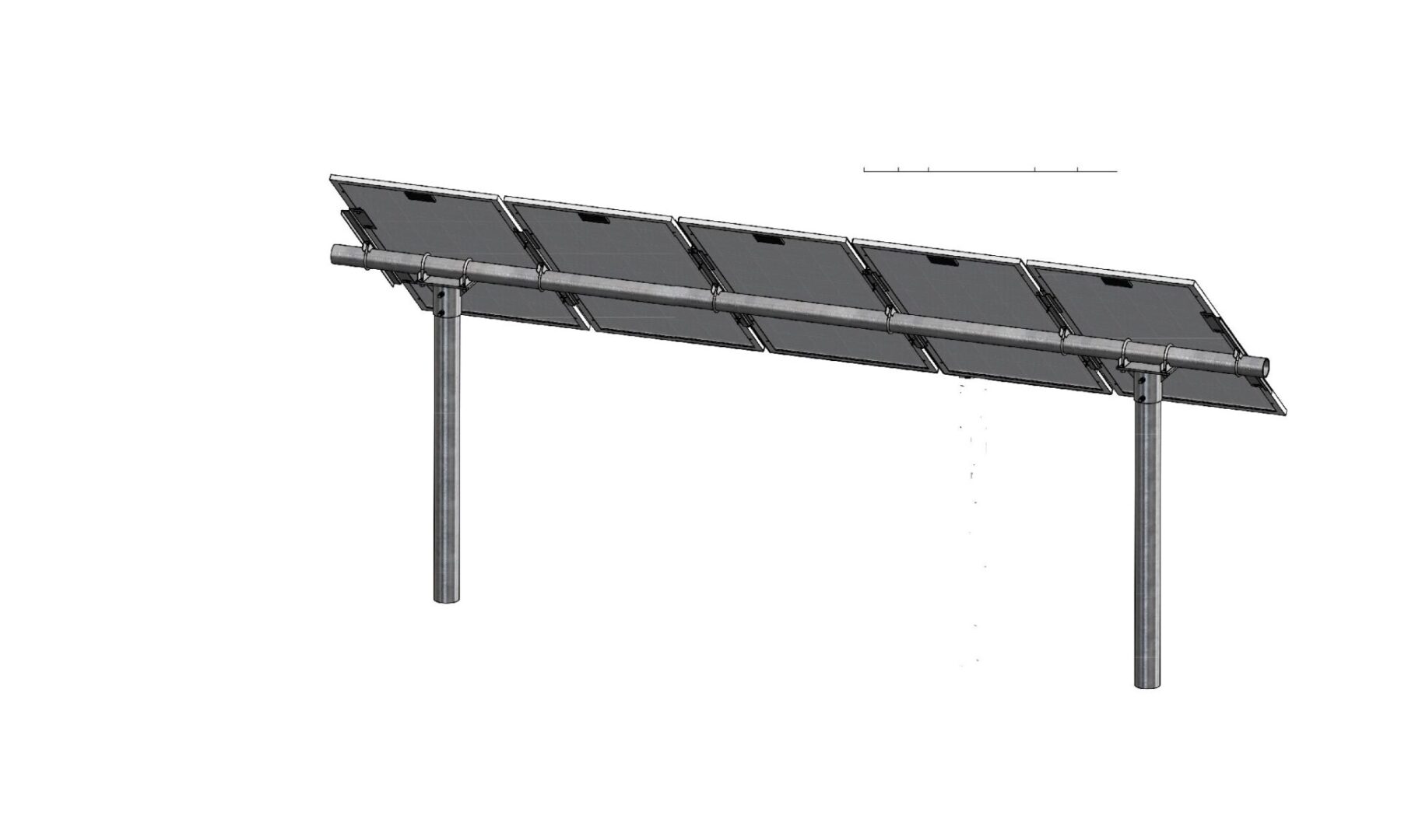 Solar panel mounted on a metal frame.